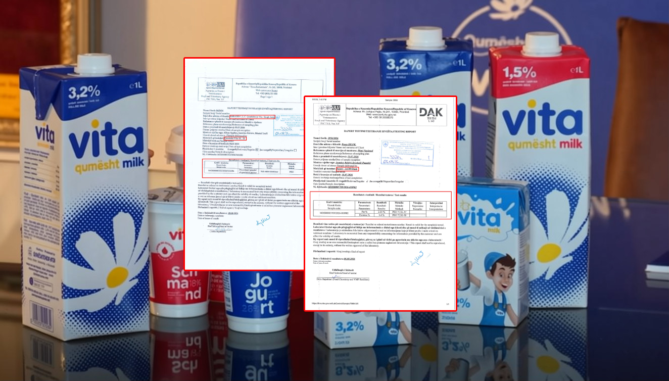Raporti i AUV: Qumështi dhe jogurti VITA, 100% të pastra – as vaj palme e as qumësht pluhur