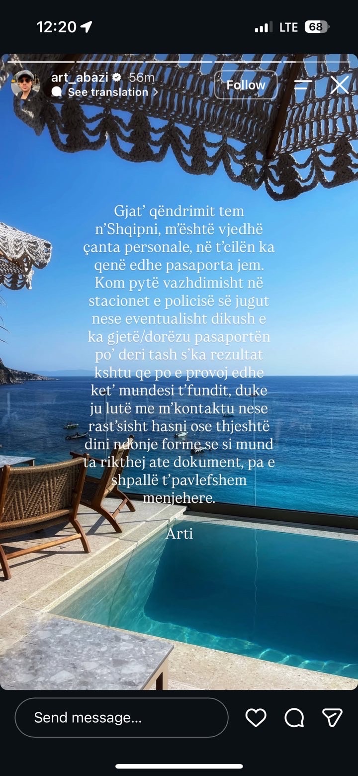 Këngëtari Art Abazi humb çantën personale, kërkon ndihmë për gjetjen e saj