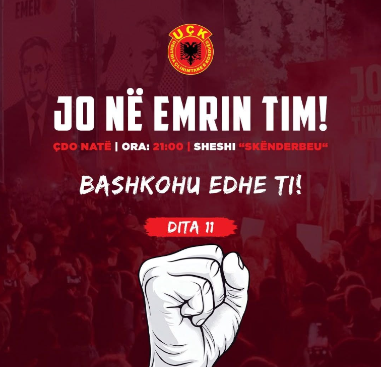 Çlirim Haziri fton qytetarët në natën e 11-të të protestës “Jo në emrin tim”
