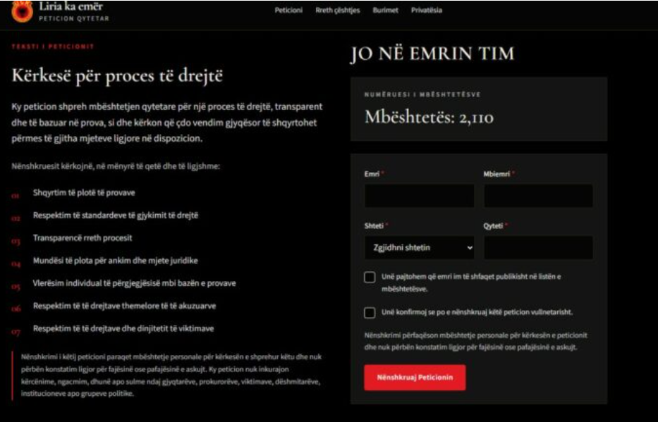Nis peticion qytetar pas vendimit të Speciales – kërkohet proces i drejtë –
